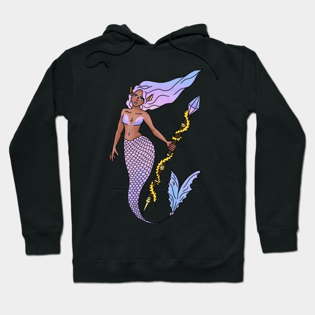 Bi Pride Candyfloss Mermaid Hoodie by TheDoodlemancer